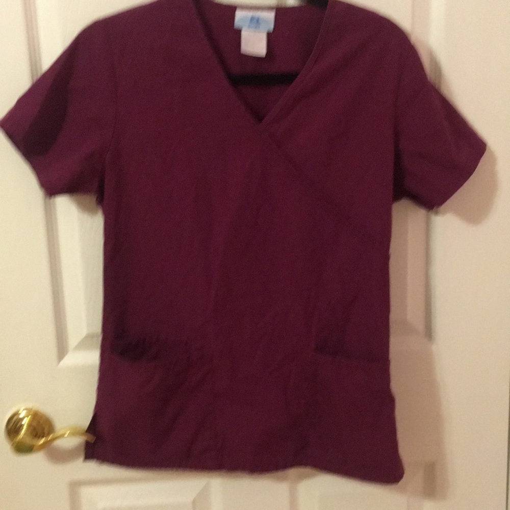Cranberry colored scrubs top- Halloween is coming!